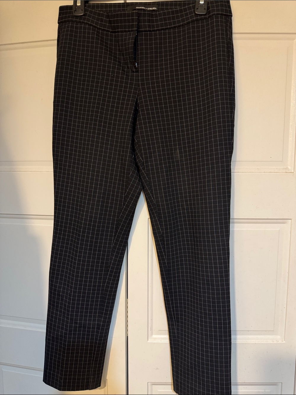 Amanda & Chelsea Black Windowpane Ankle Trousers